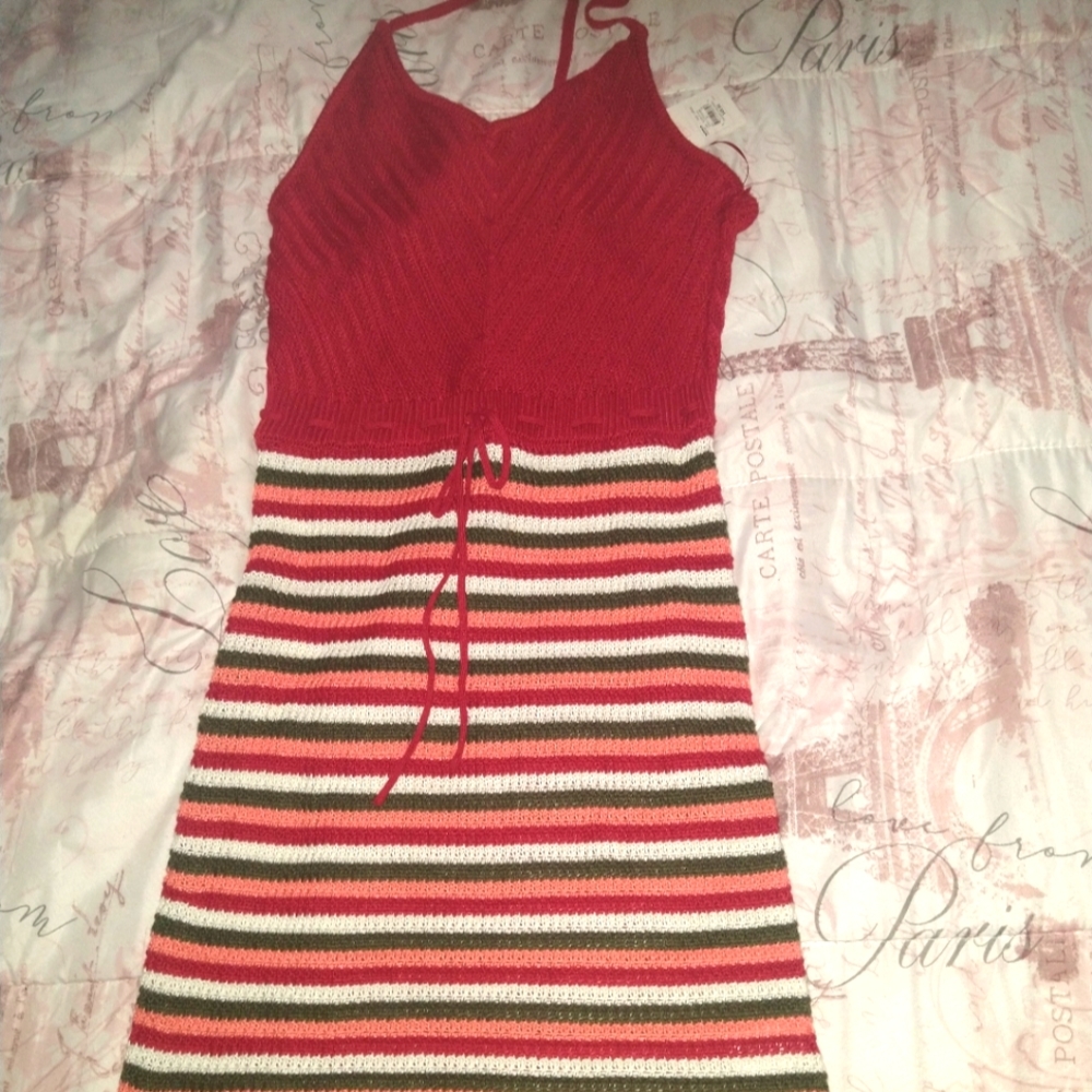 Women's/ Juniors Candies  Spaghetti T-Strapped knitted dress size Large